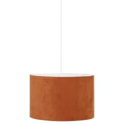 ABAT JOUR VELOURS BELINE TERRACOTTA D.30CM