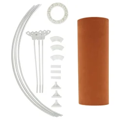 ABAT JOUR VELOURS BELINE TERRACOTTA D.30CM