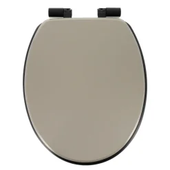 ABATTANT WC ASSISE NOIRE ATTACHES FICELLE NOIR