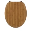 ABATTANT WC BOIS MOULE 18 POUCES ATTACHES ACIER FACON BAMBOU