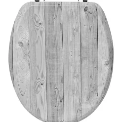 ABATTANT WC MDF 18 POUCES ATTACHES ACIER INOXYDABLE 3 FACES