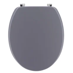 ABATTANT WC 18 POUCES ATTACHES ACIER INOXYDABLE GRIS