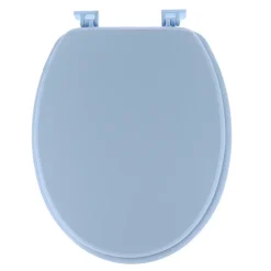 ABATTANT WC 18 POUCES ATTACHES PLASTIQUES BLEU CLAIR