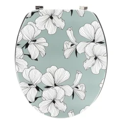 ABATTANT WC 18 POUCES COUVERCLE DESIGN IMPRIMEE ECRIN VERT