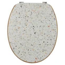 ABATTANT WC 18 POUCES COUVERCLE DESIGN TERRAZZO