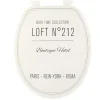 ABATTANT WC 18 POUCES DESIGN IMPRIME NEO RETRO BLANC