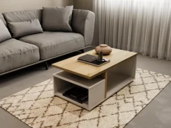 ACCESS TABLE BASSE 3 NICHES 92X50CM
