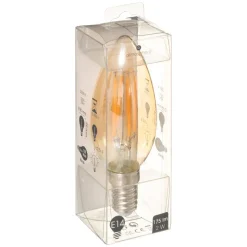 AMPOULE LED DROITE AMBRE E14 C35 2W