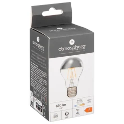 AMPOULE LED STANDARD A60 FILAMENT DROIT TRANSPARENT ARGENT