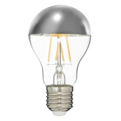 AMPOULE LED STANDARD A60 FILAMENT DROIT TRANSPARENT ARGENT