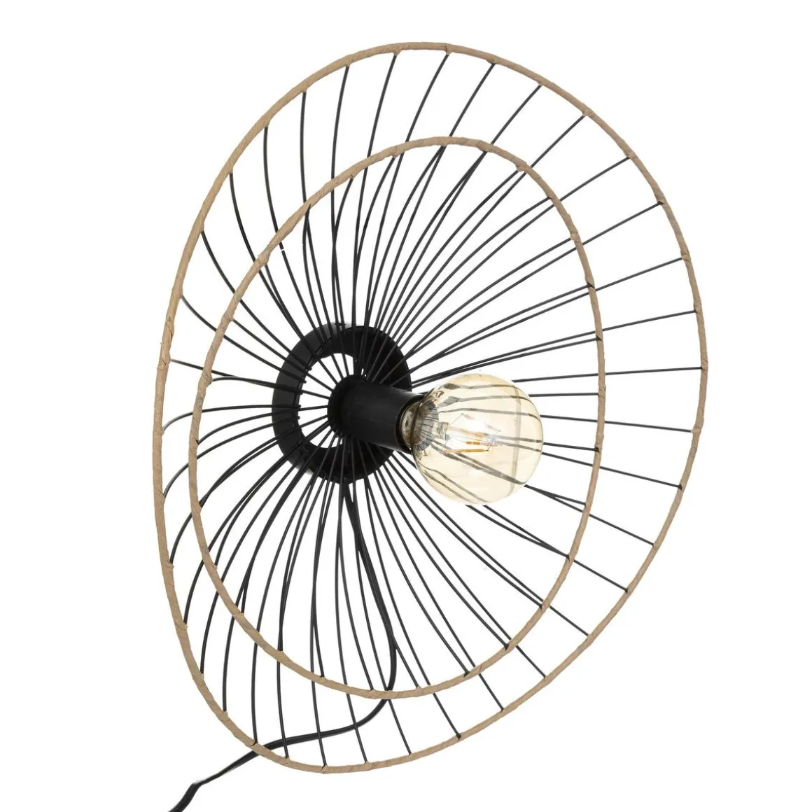 APPLIQUE METAL ALARA NOIR D.45CM