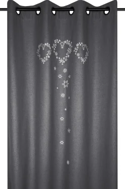 ARLY RIDEAU 135X260CM OEIL GRIS LAINE