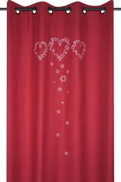 ARLY RIDEAU 135X260CM OEIL ROUGE LAINE