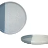 ASSIETTE A DESSERT GEO 21CM BLEU GRES