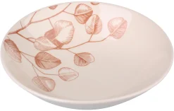 ASSIETTE A SOUPE BRANCHE GRES DECOREE FORME COUPE 20CM