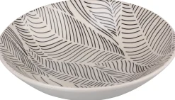 ASSIETTE A SOUPE FEUILLAGE GRES DECOREE FORME COUPE 20CM