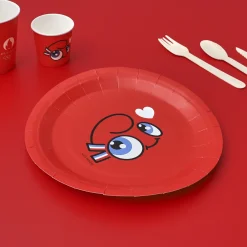 ASSIETTE CARTON MASCOTTE LOVE 23CM X6 PIECES