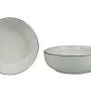 ASSIETTE CREUSE BORD DORE PORCELAINE 15.2CM