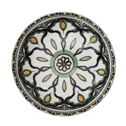 ASSIETTE CREUSE MANDLA VERT D.20CM