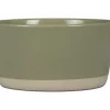 ASSIETTE CREUSE NATURAL 14CM VERT TILLEUL GRES