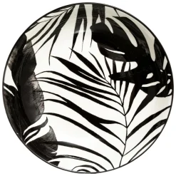 ASSIETTE CREUSE PALME NOIR 20CM