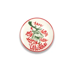 ASSIETTE CREUSE PORCELAINE SANTA VIBES 20.5CM