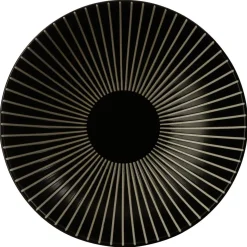 ASSIETTE CREUSE SUN NOIR 19CM