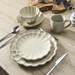 ASSIETTE DESSERT CALISTA ECRU D20CM