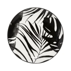 ASSIETTE DESSERT PALME NOIR 19CM