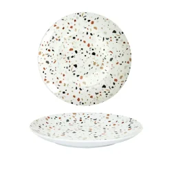 ASSIETTE EFFET TERRAZZO D26CM