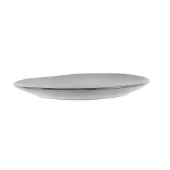ASSIETTE GALET 22X18CM AU GRES DU TEMPS GRIS