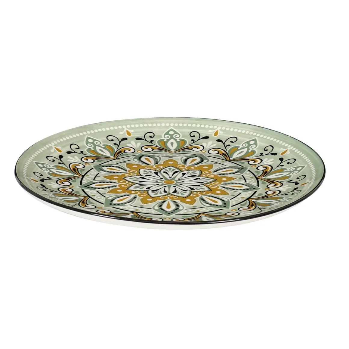 ASSIETTE JAIPUR VERTE D.26CM