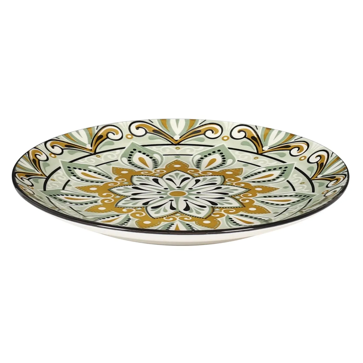 ASSIETTE JAIPUR VERTE D.19CM