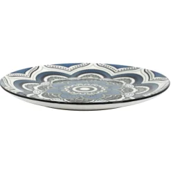 ASSIETTE MANDALA BLEU D.26CM