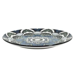 ASSIETTE MANDALA BLEU D.19CM