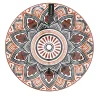 ASSIETTE MANDALA ORANGE D.19CM