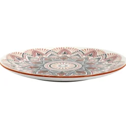 ASSIETTE MANDALA ORANGE D.26CM