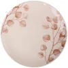 ASSIETTE PLATE BRANCHE GRES DECOREE FORME COUPE 26CM