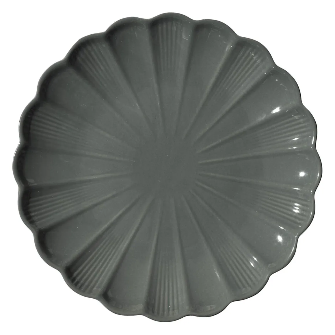 ASSIETTE PLATE CALISTA GRIS D27CM