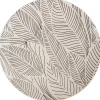 ASSIETTE PLATE FEUILLAGE GRES DECOREE FORME COUPE 26CM