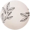 ASSIETTE PLATE FLEUR GRES DECOREE FORME COUPE 26CM