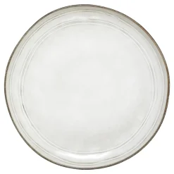 ASSIETTE PLATE FLOWER GRIS 26CM
