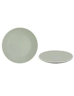 ASSIETTE PLATE PASTEL 26.5CM VERT GRES