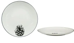 ASSIETTE PLATE POMME DE PIN 27CM