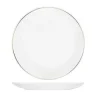 ASSIETTE PLATE PORCELAINE LISERE OR D.24CM