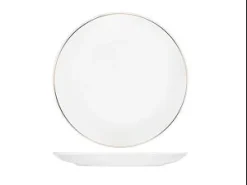 ASSIETTE PLATE PORCELAINE LISERE OR D.24CM