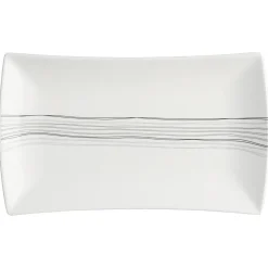 ASSIETTE RECTANGLE LIGNES 25.5X15.5CM