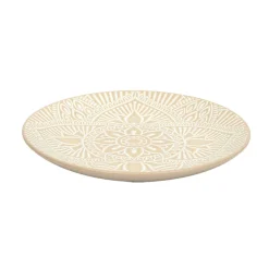 ASSIETTE SAHARA BEIGE D.19.5CM