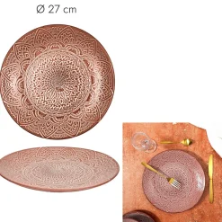 ASSIETTE SAHARA TERRACOTTA D.27CM