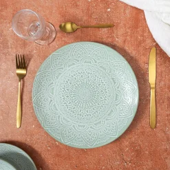 ASSIETTE SAHARA VERT D.27CM